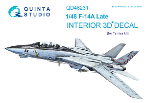 3D Декаль интерьера кабины F-14A Late (для модели Tamiya)