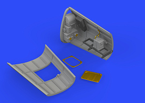 Дополнения из смолы 1/48 Messerschmitt Bf-109G-6 radio compartment (для модели Tamiya)
