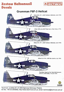 Декаль 1/32 Grumman F6F-3 Hellcat (5) (Techmod)