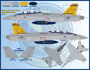 Декаль 1/48 Air Wing All-Stars Super Hornets Part IV (Furball Aero-Design)