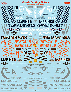 Декаль 1/32 'Death Dealing Deltas' US Marine Corps McDonnell-Douglas F/A-18D  (Flying Leathernecks)