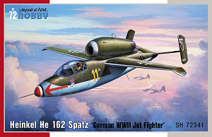 Сборная модель 1/72 Heinkel He 162 Spatz German WWII Jet Fighter (Special Hobby)