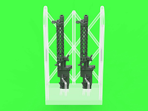 Дополнения из смолы 1/72 Spandau LMG 08/15 (2 pcs) (укороченная рукоятка)