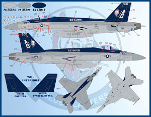 Декаль 1/48 Air Wing All-Stars Super Hornets Part IV (Furball Aero-Design)