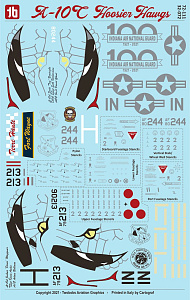 Декаль 1/32 1/72 Fairchild A-10C Hoosier Hawgs TB72111 combined with TB32072 (Two Bobs)