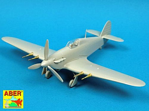 Дополнения из латуни 1/72 Оружие для британского истребителя Hurricane Mk.II: 4 пушки Hispano 20 мм