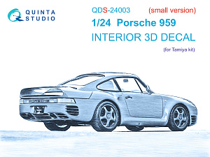 3D Декаль интерьера кабины Porsche 959 (Tamiya) (Малая версия)