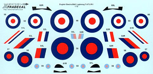 Декаль 1/72 BAC/EE Lightning T.4/T.5 Part 2 (11) (Xtradecal)