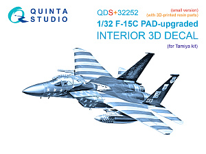 3D Декаль интерьера кабины F-15C PAD-upgraded (Tamiya) (малая версия) (с 3D-печатными деталями)