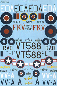Декаль 1/48 de Havilland Mosquito T.Mk.III, B.Mk.IV, FB.Mk.VI, (7) (Xtradecal)