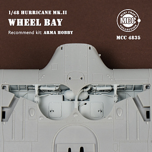Дополнения из смолы 1/48 Ниши шасси Hawker Hurricane Mk.II Wheel (Arma Hobby) (MCC)