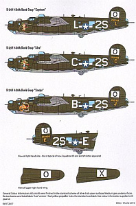 Декаль 1/72 Consolidated B-24H Liberator 834th BS (Kits-World)