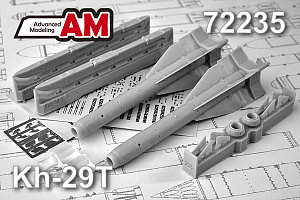Дополнения из смолы 1/72 Авиационная управляемая ракета Х-29T с АKУ-58-1 (Advanced Modeling)/ Су-17, Су-24, Су-25, Су-27, Су-33, Су-34, Су-35, Су-39, МиГ-27, МиГ-29, МиГ-31, МиГ-35