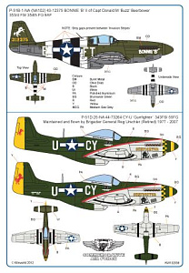 Декаль 1/32 North-American P-51B-1-NA (NA102) 43-12375 BONNIE (Kits-World)