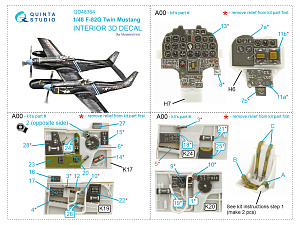 3D Декаль интерьера кабины F-82G Twin Mustang (Modelsvit)