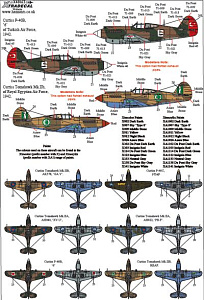 Декаль 1/48 Curtiss P-40B Tomahawk (Warhawk) Pt 2 (6) (Xtradecal)