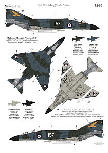 Декаль 1/72 Early British McDonnell-Douglas Phantoms (Ram Modelsl)