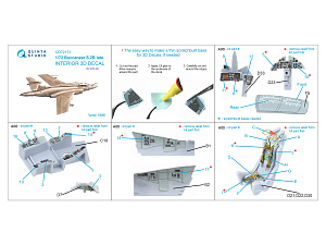 3D Декаль интерьера кабины Blackburn Buccanneer S.2B Late (Airfix)