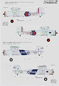 Декаль 1/48 Fleet Air Arm Fairey Swordfish Mk.I (Xtradecal)