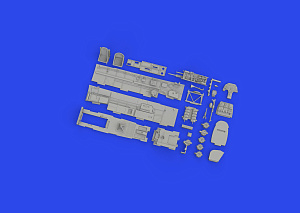 Дополнения из смолы 1/72 Кабина пилота Messerschmitt Bf-110E (для модели Eduard kits)