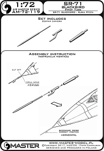 Дополнения из латуни 1/72 Lockheed SR-71 Blackbird - Трубка Пито