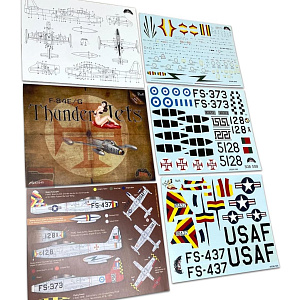 Декаль 1/32 Republic F-84E/F-84G Thunderjet (3) (Zotz)