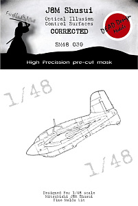 Mitsubishi J8M1 Shusui Control Surfaces 3D/optical illusion paint mask for control surfaces