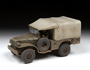 Сборная модель 1/35 Американский армейский автомобиль WC-51 "Три четверти" (Zvezda)