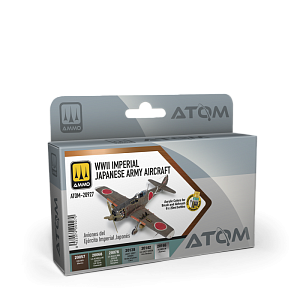 Набор акриловых красок ATOM Цвета императорской армии Японии времен 2 мировой 20 ml x 6 (Ammo Mig)