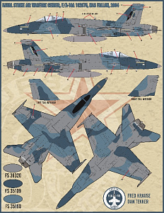 Декаль 1/32 McDonnell-Douglas F/A-18C Hornet 164277 (Furball Aero-Design)