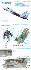 3D Декаль интерьера кабины F-15A (для модели GWH)