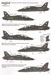 Декаль 1/32 BAe Hawk T.1A Late overall black schemes (11) (Xtradecal)