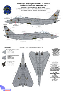 Декаль 1/72 Operation Enduring Freedom 'Coalition Air Power over Afghanistan Part 1 (AGM)