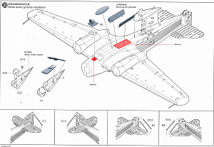 Дополнения из смолы 1/48 Конверсионный набор Savoia Marchetti SM-79 Sparviero (RESArm)
