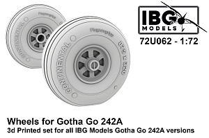 Дополнения из смолы 1/72 Колеса для Gotha Go-242A-1/Go-244 (для модели IBG)
