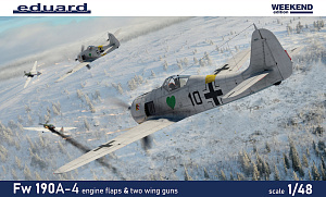 Сборная модель 1/48 Focke-Wulf Fw-190A-4 with engine flaps & 2-gun wings Weekend Ed. (Eduard kits)