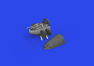 Дополнения из смолы 1/72 Носовой пулемётный отсек Messerschmitt Bf-110E (для модели Eduard kits)