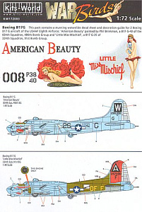 Декаль 1/72 Boeing B-17G Flying Fortress (2) (Kits-World)