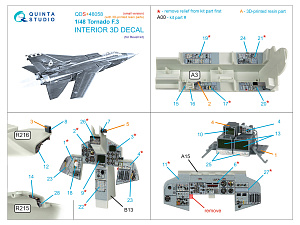 3D Декаль интерьера для Tornado F.3 (Revell) (малая версия) (с 3D-печатными деталями)