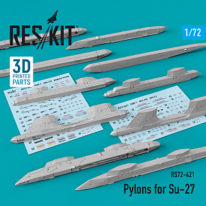 Дополнения из смолы 1/72 Pylons for Sukhoi Su-27 (ResKit)