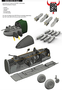 Дополнения из смолы 1/72 Messerschmitt Bf-110E Big-Sin set (для модели Eduard)