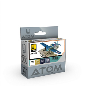 Набор акриловых красок ATOM Для самолётов ВМС США времён Второй мировой 20 ml x 4 (Ammo Mig) 