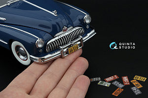 Автомобильные номера США, средний запад, 1940-1950 (для всех моделей) (на метал. основании)