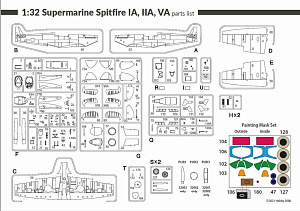 Сборная модель 1/32 Supermarine Spitfire Mk.IA (Hobby 2000)