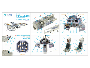 3D Декаль интерьера кабины Tornado ECR German (Revell) (с 3D-печатными деталями)