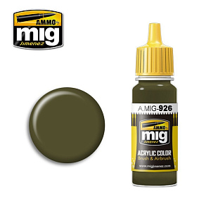 Краска акриловая OLIVE DRAB BASE (Оливковый базовый) (Ammo Mig) (17ml)