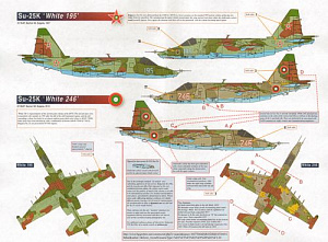 Декаль 1/32 Су-25 'Грач' 10 вариантов камуфляжа/обозначений (Linden Hill)