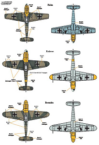 Декаль 1/32 Messerschmitt Bf-109s with Stab markings Pt 2 (8) (Xtradecal)