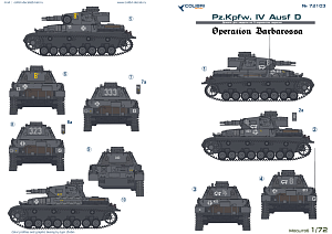 Декаль 1/72 Pz.Kpfw. IV Ausf.D Operation Barbarossa (Colibri Decals)