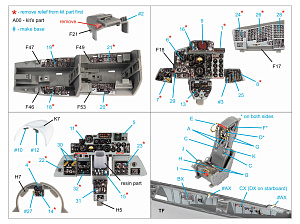 3D Декаль интерьера кабины F-4E late без DMAS (Meng) (с 3D-печатными деталями)